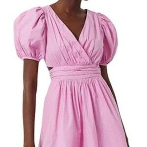 French Connection Womens Rhodes Puff-Sleeve Mini Dress, 0